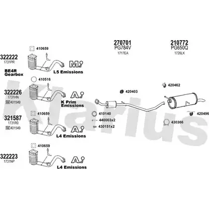 Система выпуска ОГ KLARIUS 631062E 7A7ERBQ 3076629 SM D6TBU изображение 0