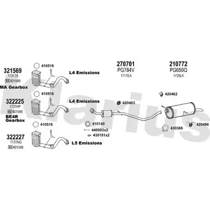 Система выпуска ОГ KLARIUS 3076634 8OTTE WDKR NG 631067E изображение 0