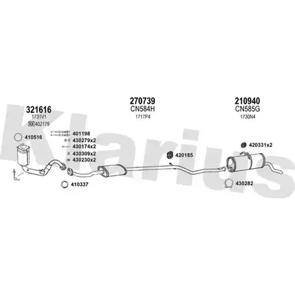 Система выпуска ОГ KLARIUS 631107E 70D9A5 87 HWABA 3076652 изображение 0