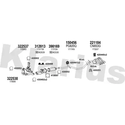 Система выпуска ОГ KLARIUS 631447E 3076744 ZP7MIP 2KEPRZ I изображение 0