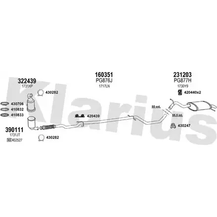 Система выпуска ОГ KLARIUS NKAOB AI 3076746 631519E UJ8WS изображение 0