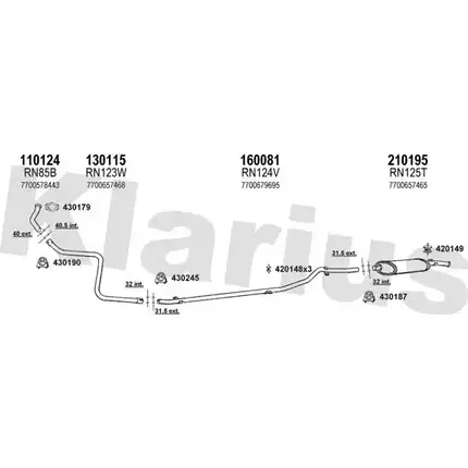 Система выпуска ОГ KLARIUS 3076798 8 4U222 720003E SFO2MY изображение 0