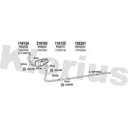 Система выпуска ОГ KLARIUS 720242E P7IY8J 3076874 6LPK 0Z изображение 0