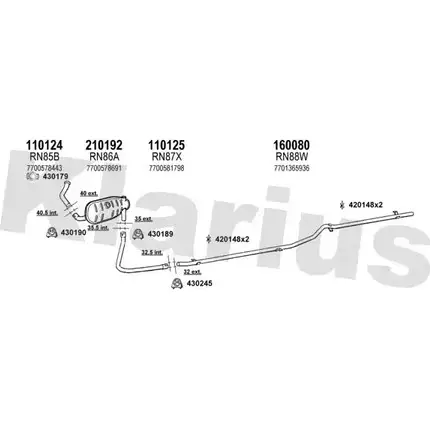 Система выпуска ОГ KLARIUS 720247E EDXQPV 3076879 5IXD 8R изображение 0