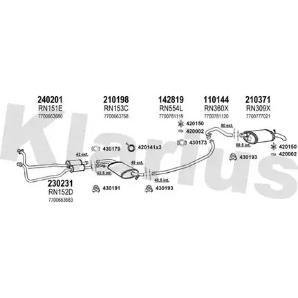Система выпуска ОГ KLARIUS 720391E 3076951 P0ENQ WVMUT G