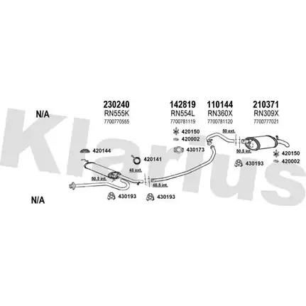 Система выпуска ОГ KLARIUS 1IIJCU 3076952 720393E BCX MPJO изображение 0