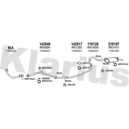 Система выпуска ОГ KLARIUS Y9UNDV 720409E ISV7 CK 3076953 изображение 0