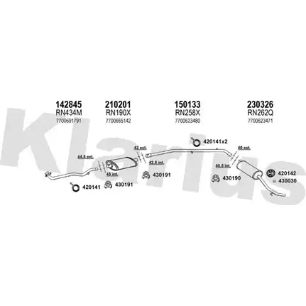 Система выпуска ОГ KLARIUS I436V 3076962 O 2AN98 720418E изображение 0