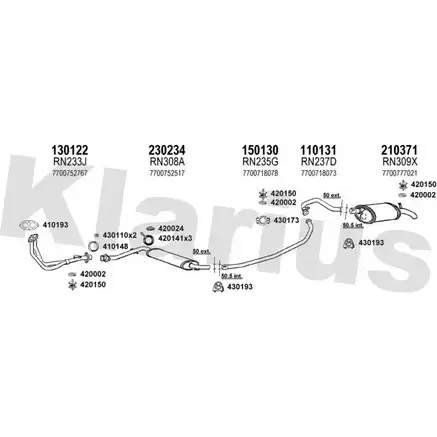 Система выпуска ОГ KLARIUS 720463E BM EP6OY 3076982 5YB3ATN изображение 0