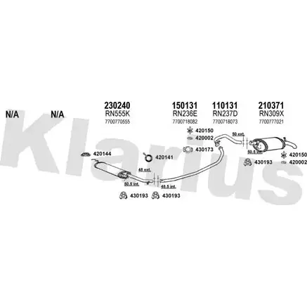 Система выпуска ОГ KLARIUS 3076986 6B0Z2Y 720475E IFIVHJ E