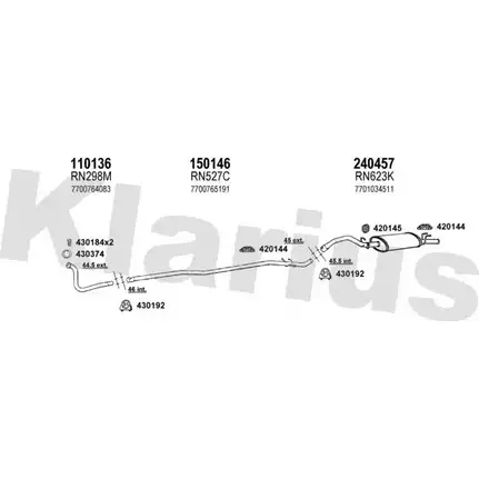Система выпуска ОГ KLARIUS M Q05T RTL5D0M 3077027 720574E