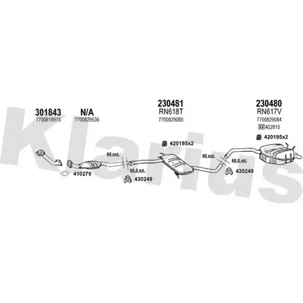 Система выпуска ОГ KLARIUS 3077047 720597E 08FK BN 7SI0TPF изображение 0