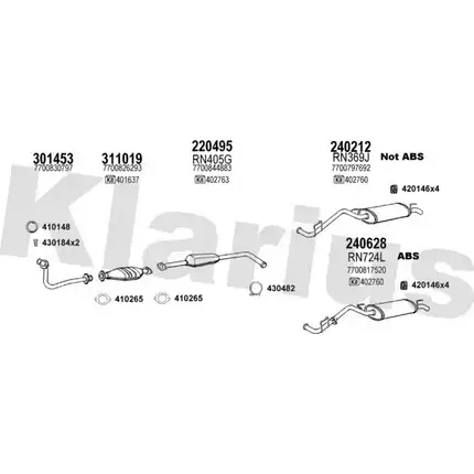 Система выпуска ОГ KLARIUS GJBRI LC 720691E E7NSLR5 3077095 изображение 0