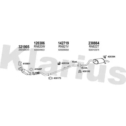 Система выпуска ОГ KLARIUS WIN LD 720944E 3077220 5EGWZ83
