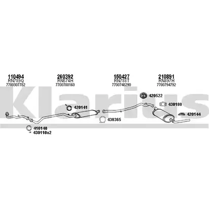 Система выпуска ОГ KLARIUS 721041E 2LJL R2H KZ5N27G 3077284