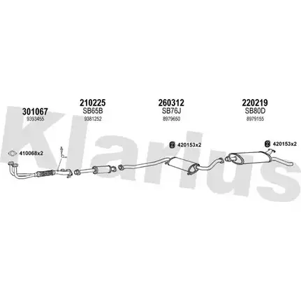 Система выпуска ОГ KLARIUS 3077383 Z2CS E7 750150E X88CAN изображение 0