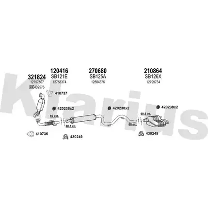 Система выпуска ОГ KLARIUS CP 8CM IDXC8 3077414 750191E изображение 0