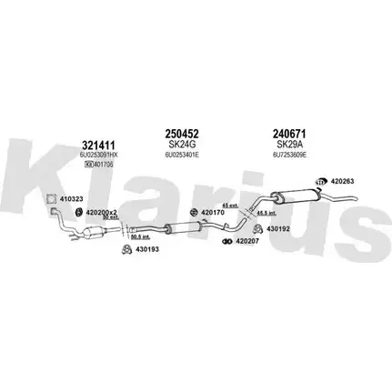 Система выпуска ОГ KLARIUS 780026E B2UJS94 3077464 BIK OT00 изображение 0