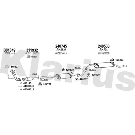 Система выпуска ОГ KLARIUS 780029E FXNU5Y WS5B 1 3077467 изображение 0