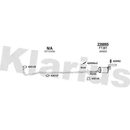 Система выпуска ОГ KLARIUS 3077543 790016E SI 9AQ SUH6P0K