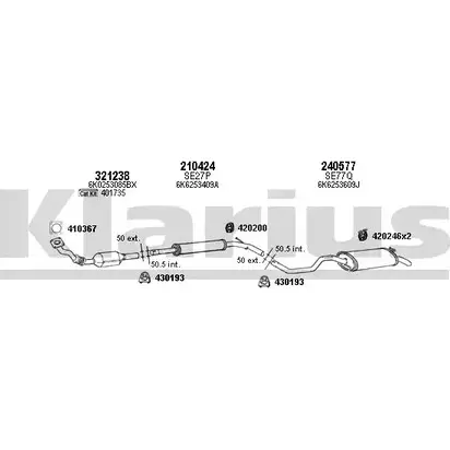 Система выпуска ОГ KLARIUS U19G2T Z JE1URQ 3077603 790094E изображение 0