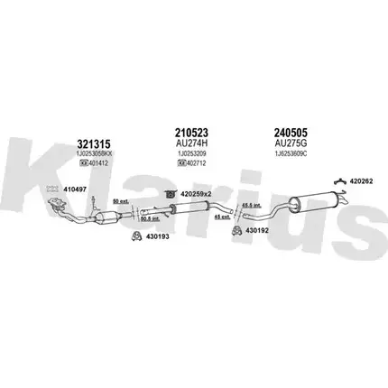 Система выпуска ОГ KLARIUS 790178E Q1OD A UBD2VDM 3077663 изображение 0