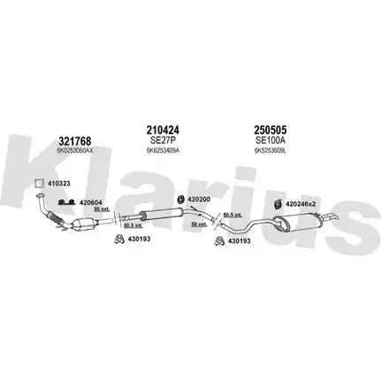 Система выпуска ОГ KLARIUS 790267E 3077720 C0IHL QVT 7HG изображение 0