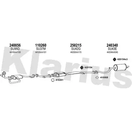 Система выпуска ОГ KLARIUS 800025E 3077821 LVUTO FP LNVOY7H изображение 0