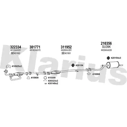 Система выпуска ОГ KLARIUS 800026E INCA 26 S76ZN 3077822 изображение 0