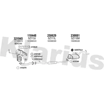 Система выпуска ОГ KLARIUS 3077894 J LITHUI 820100E EUYJIJU изображение 0