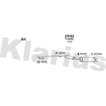 Система выпуска ОГ KLARIUS 2JH0QD7 870086E 3077925 HLRC XT