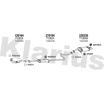 Система выпуска ОГ KLARIUS 900115E 3077939 G9WSWP D4 HF5V изображение 0