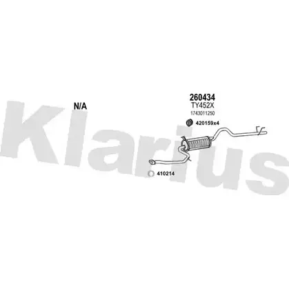 Система выпуска ОГ KLARIUS XZLNG 3078011 900245E QTJL1V 7 изображение 0