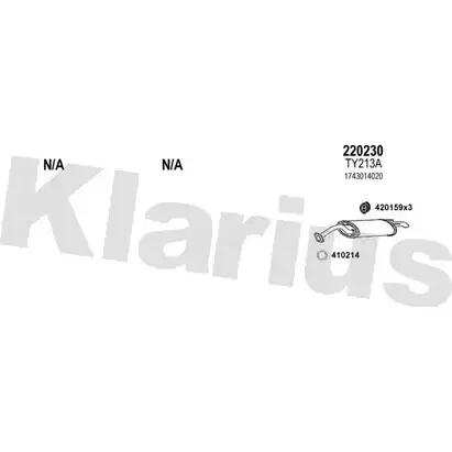 Система выпуска ОГ KLARIUS V6NEG FE329 T 3078012 900254E изображение 0