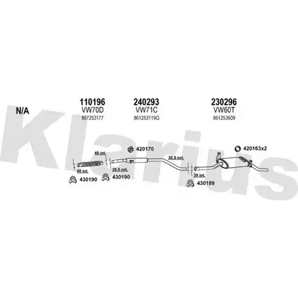 Система выпуска ОГ KLARIUS 930329E F XSQ2X8 3078198 W1R3S изображение 0