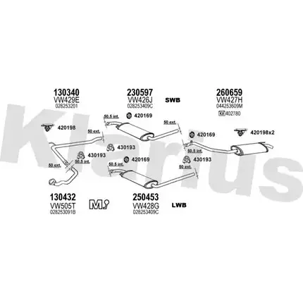 Система выпуска ОГ KLARIUS 930642E 4HA JKO AW0BF9D 3078363 изображение 0