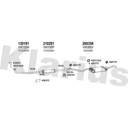 Система выпуска ОГ KLARIUS X E3TZS JMK4IC 930652E 3078372 изображение 0