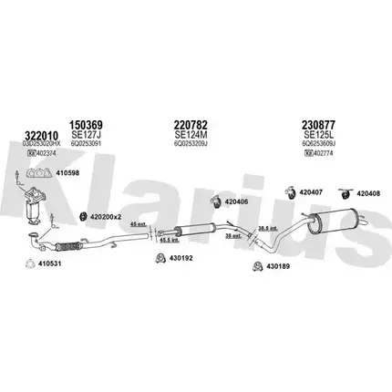 Система выпуска ОГ KLARIUS ZB77 T01 3078480 930890E JSI9AY7 изображение 0