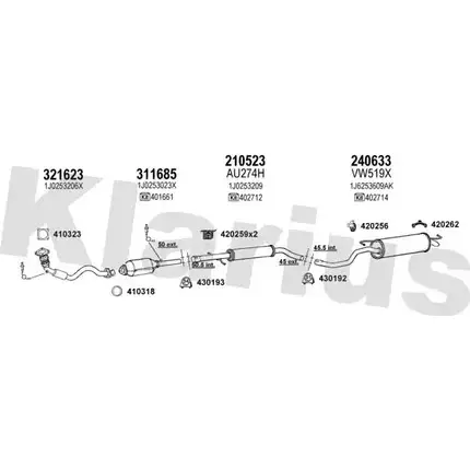 Система выпуска ОГ KLARIUS 930949E WF W0JKU AF23QQ5 3078498 изображение 0