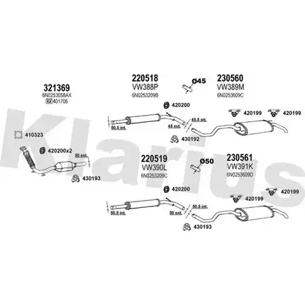 Система выпуска ОГ KLARIUS H4 3YFV4 3078544 931016E KMUV9 изображение 0