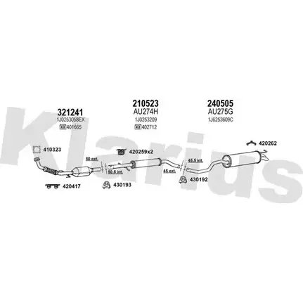 Система выпуска ОГ KLARIUS 931025E 3078550 L XRAG A7SOYE изображение 0