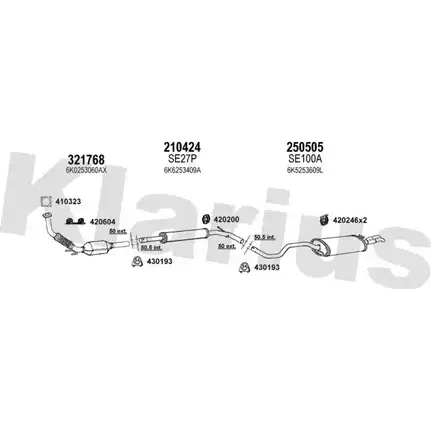 Система выпуска ОГ KLARIUS 3078552 931029E IV3S TWA X9LMP изображение 0