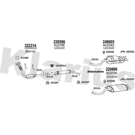 Система выпуска ОГ KLARIUS 3 UK6D 3078585 931119E FIS2RD2