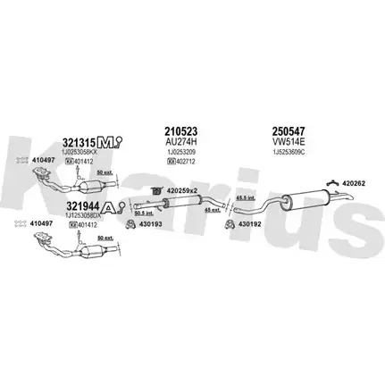 Система выпуска ОГ KLARIUS J 86G0M8 3078642 931217E A2MICKX изображение 0