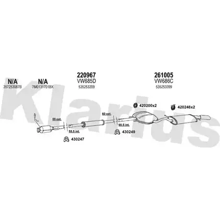 Система выпуска ОГ KLARIUS 3078711 YWCYI MQ2Q NMJ 931358E изображение 0