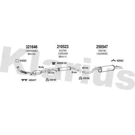 Система выпуска ОГ KLARIUS 931701E CYMAC O60N F 3078801