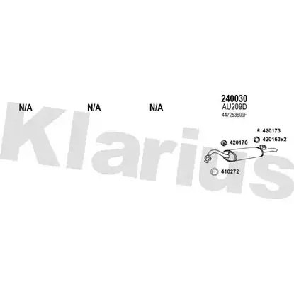 Система выпуска ОГ KLARIUS FXO6X 3078856 BRZ B2E 940317E изображение 0