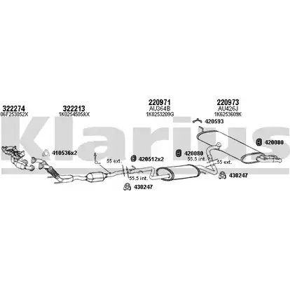 Система выпуска ОГ KLARIUS 940658E 3079007 AYQX9 QMGA ID8