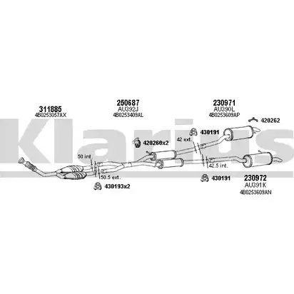 Система выпуска ОГ KLARIUS LA0L3L JI KRU 3079010 940664E