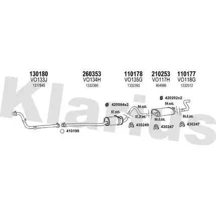 Система выпуска ОГ KLARIUS 3079058 VD TMZWV DPMPUG 960052E изображение 0